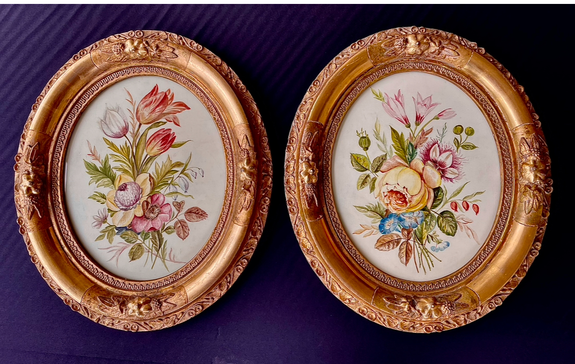 Flower Bouquets - original oil painting by Art Elements